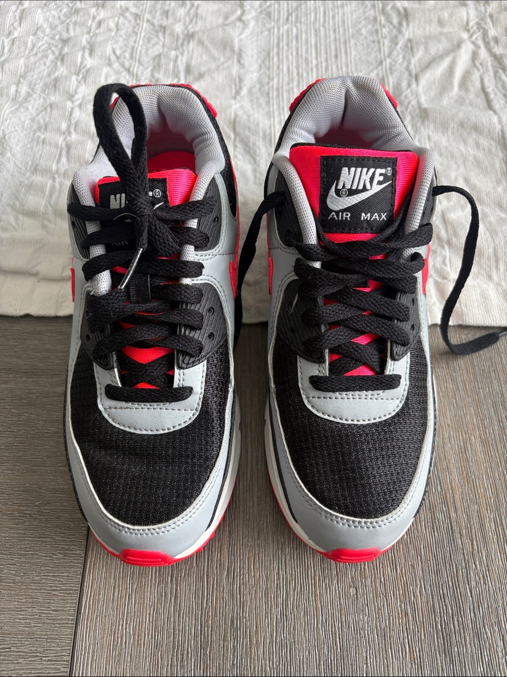 Nike Kids Air Max Sneakers in Black, Gray & Pink